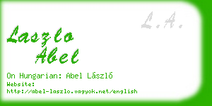laszlo abel business card