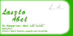 laszlo abel business card